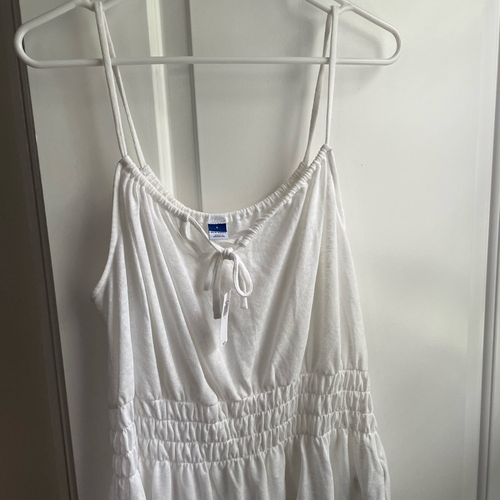 Old Navy White Tie-Front Top